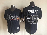 Majestic Atlanta Braves #29 John Smoltz Dark Blue MLB Stitched Jersey,baseball caps,new era cap wholesale,wholesale hats